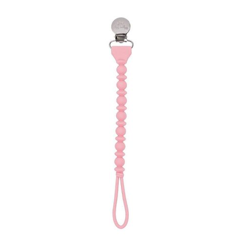 Itzy Ritzy Sweetie Beaded Strap Pacifier Clip, Color: Pink