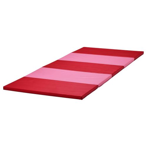 PLUFSIG Folding gym mat - pink/red 30 3/4x72 7/8 "