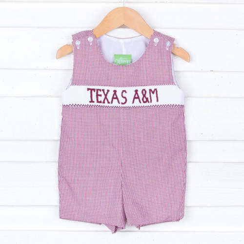 Texas A&M Smocked Jon Jon - 12 Months