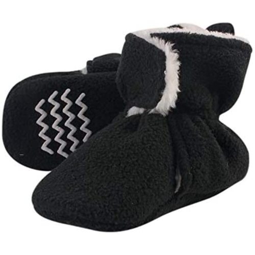 Hudson Baby Unisex Baby Cozy Fleece and Faux Sherpa Booties