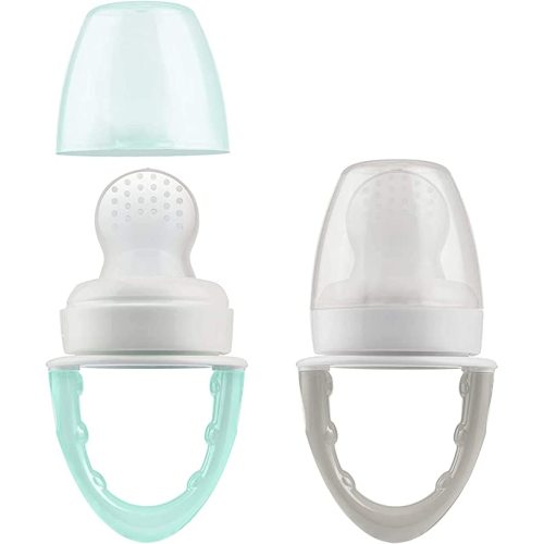 Dr. Brown's Fresh First Silicone Feeder, Mint & Grey, 2 Count - 2-Pack