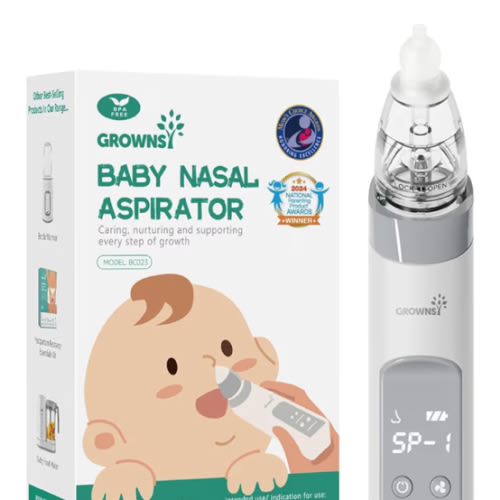 GROWNSY Nasal Aspirator for Baby, Electric Nose Aspirator for Toddler, Baby Nose Sucker, Automatic Nose Cleaner with 3 Silicone Tips, Adjustable Suction Level, Music and Light Soothing Function (Gray) : Amazon.com.au: Baby