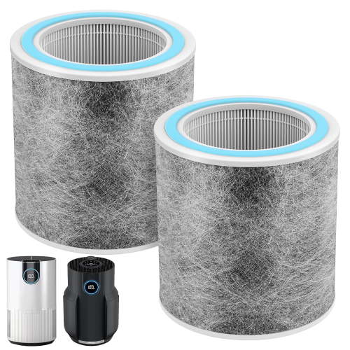 2Pack HP102 Replacement Filter, Compatible with Shark Air Purifier HP100, HP102 and 3-in-1 Models HC450, HC451, HC452, HC455, H13 True HEPA,