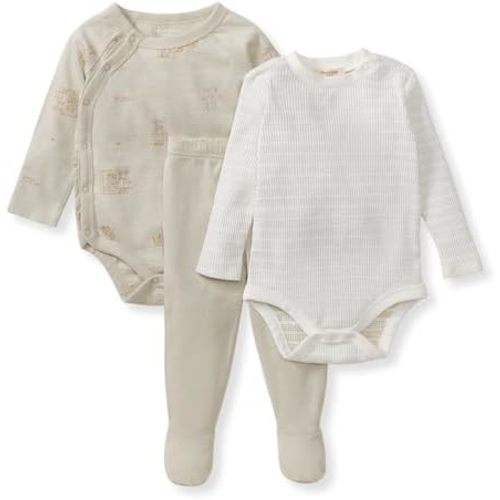 Burt's Bees Baby Unisex Baby Bodysuit and Pant Set, 100% Organic Cotton Infant Outfit