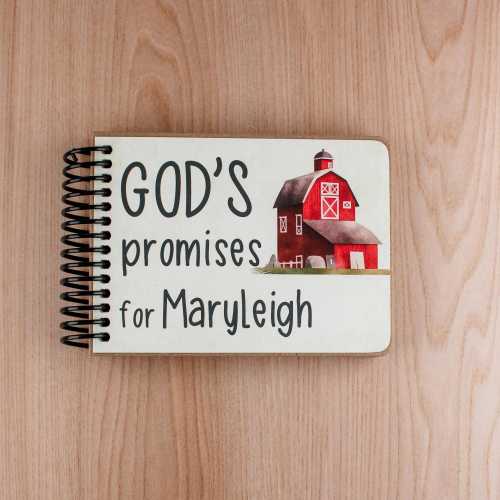 Personalized God&#39;s Promise Book - Christian Baby Gift - Handmade Baby Bible for Boy or Girl by inAWE - Religious Baby Gift - 4x6 name