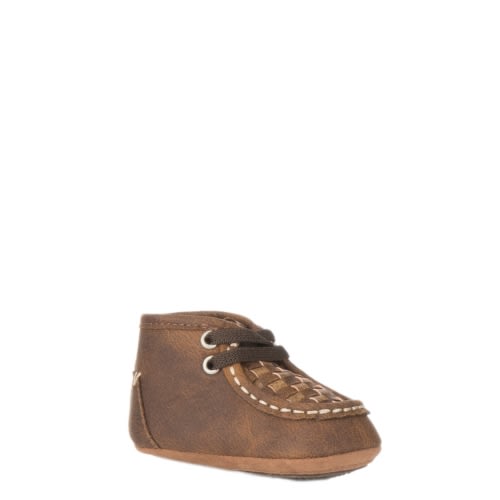 Blazin Roxx Infant Baby Bucker Brown with Tan Patchwork Chukka Moc Casual Shoe