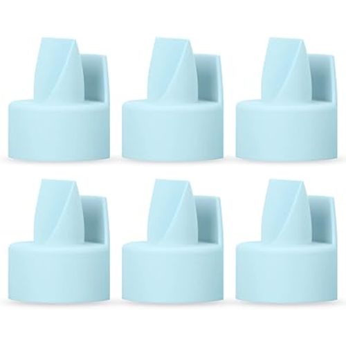 [6-Count] Papablic Duckbill Valves, Replacement Milk Valves Compatible with Spectra S1 S2 and Medela Breast Pumps Accessories, BPA & DEHP Free, Blue