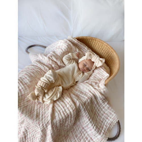 Gauze Lace Blanket | Country Floral – Little and Fern