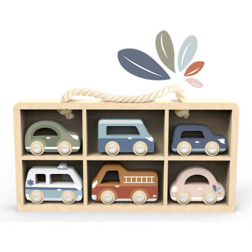 Car Display case w/ 6 vehicles - Speedy Monkey | Maisonette