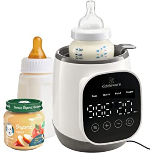 Baby Bottle Warmer for Breastmilk - 5-in-1 Feeding Bottle Warmers for All Bottles, Food Jars, and Breastmilk Bags - Smart Accurate Temperature Control, Automatic Shut-Off Milk Warmer for Baby