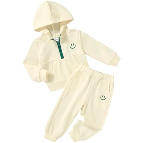 YOUNGER STAR Toddler Baby Boy Girl Clothes Fall Winter Outfits Long Sleeve Hoodie Sweatshirt Sweat Pants Cotton Sweatsuits