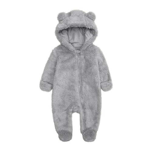 Elainilye Fashion Unisex Baby Clothes Newborn Boys Girls Plush Cute Bear Ears Winter Thick Warm Jumpsuit Romper, Sizes 3-6 Months