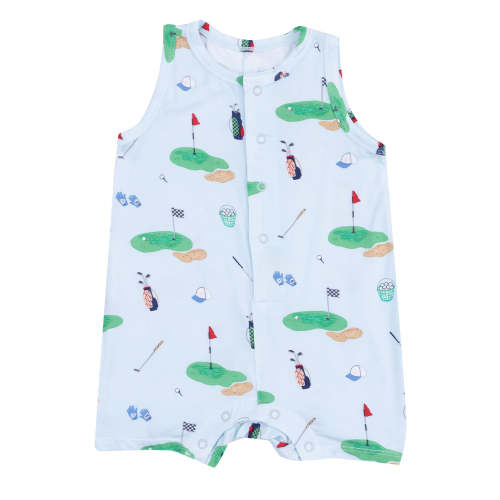 Sleeveless Shortie, Golf Things Blue