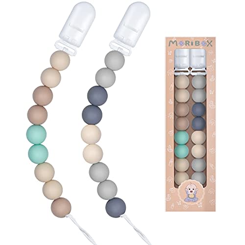 Pacifier Clip for Baby Boys and Girls Birthday Gift 2 Pack (Green)