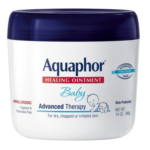 Aquaphor Baby Healing Ointment Advanced Therapy Skin Protectant for Chapped or Dry Skin, Drool Rash and Diaper Rash Ointment, 14 Oz Jar