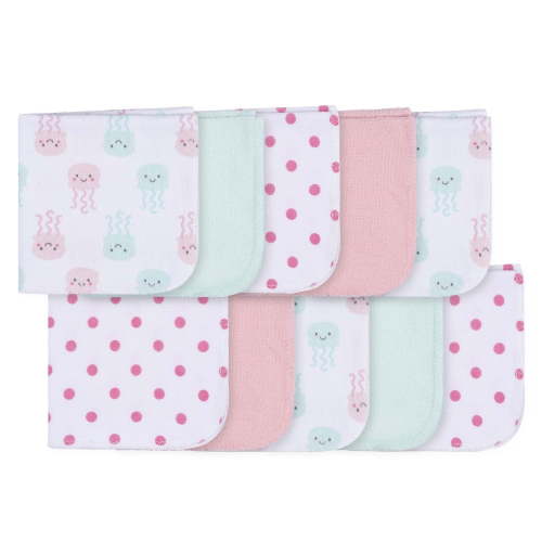Parent’s Choice Washcloths, Girls, Pack of 10, 9 x 9 in - Walmart.ca