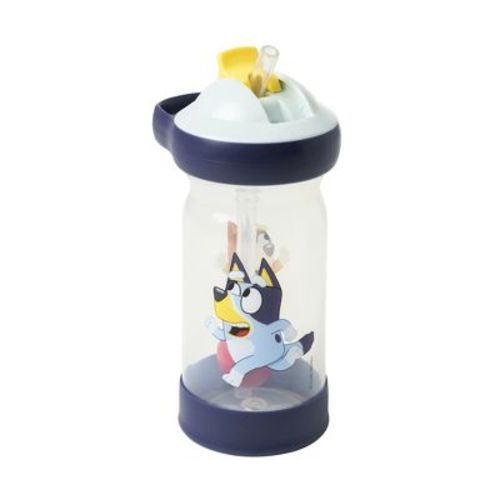 The First Years Bluey 12oz Sip & See Toddler Water Bottle with Floating Charm
