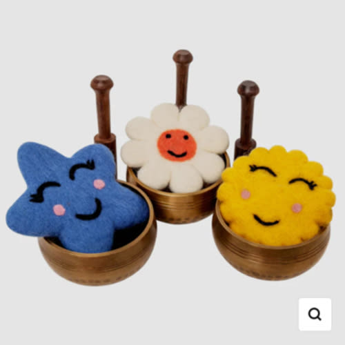 The Three Little Ohmies: Set of Three Bronze Singing Bowls Made Just For Children