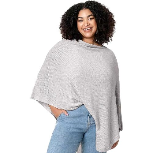 We are Amma | The Cocoon™ - Newborn Essentials Must Haves: Nursing Cover for Breast Feeding Essentials | Nursing Sweater Used as Breastfeeding Cover (Grey, Plus Size)