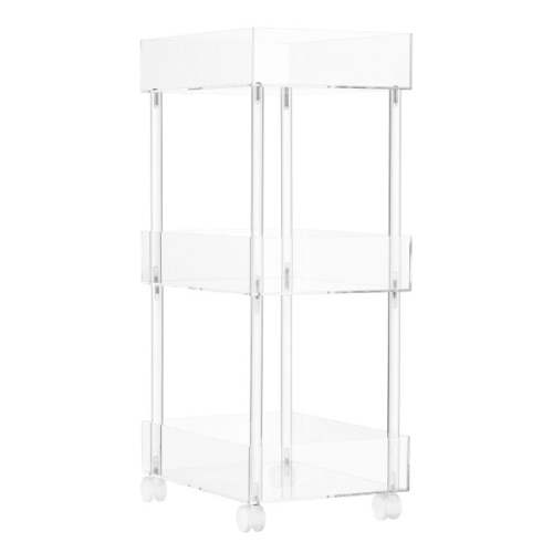 Acrylic 3-Tier Rolling Cart