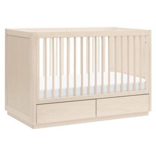 Babyletto Bento 3-in-1 Convertible Storage Crib with Toddler Bed Conversion Kit - Washed Natural