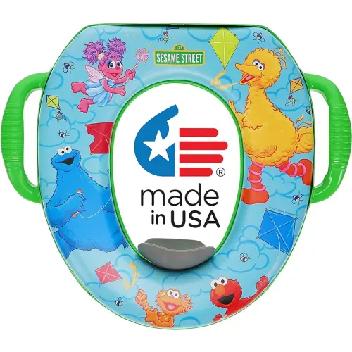 Sesame Street "Let's Fly a Kite" Soft Potty Seat and Potty Training Seat - Soft Cushion, Baby Potty Training, Safe, Easy to Clean