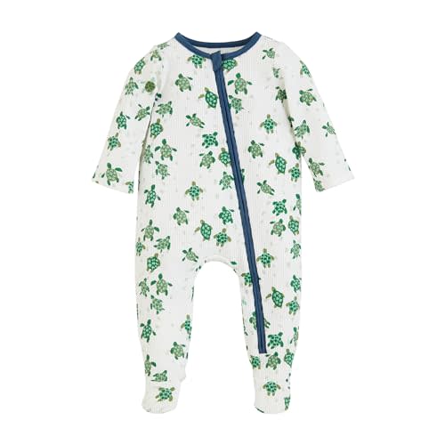 Mud Pie baby-boys Boys Turtle Tracks Waffle Sleeper