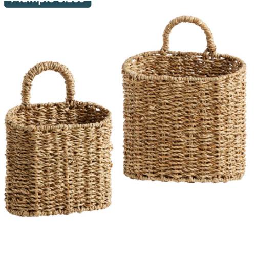 Trista Natural Seagrass Hanging Wall Basket - World Market