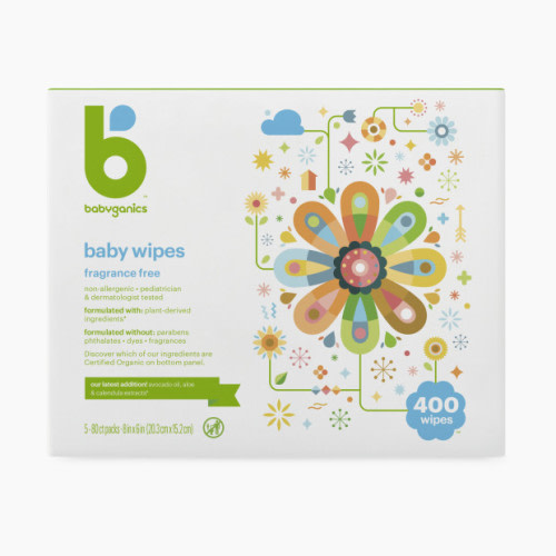 Babyganics Baby Wipes - Fragrance Free, 400
