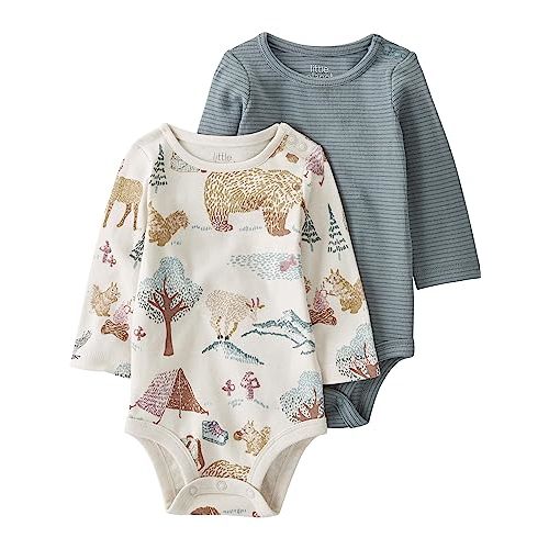 little planet by carter's Baby 2-Pack Organic Cotton Long-Sleeve Bodysuits