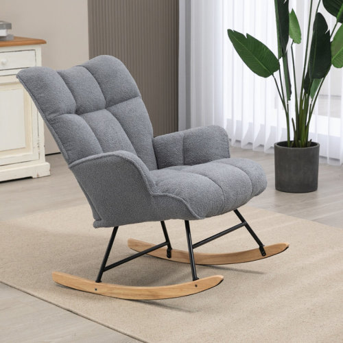 George Oliver Nursery Rocking Chair Teddy, Upholstered Glider Rocker for Living Rooms, Bedrooms & Reviews | Wayfair
