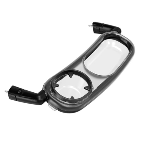 Snack Tray Fits for UPPAbaby Vista/Vista V2/Vista V3/Cruz/Cruz V2/ RumbleSeat/RumbleSeat V2, Stroller Tray with Cup Holder & Recessed Bowl, Dishwasher Safe, Quick Attachment, Folds with Stroller, Grey