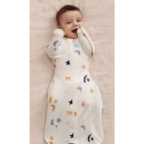 Swaddle Up™ 1.0 TOG Organic Cotton Buff Lunar (Size SMALL)