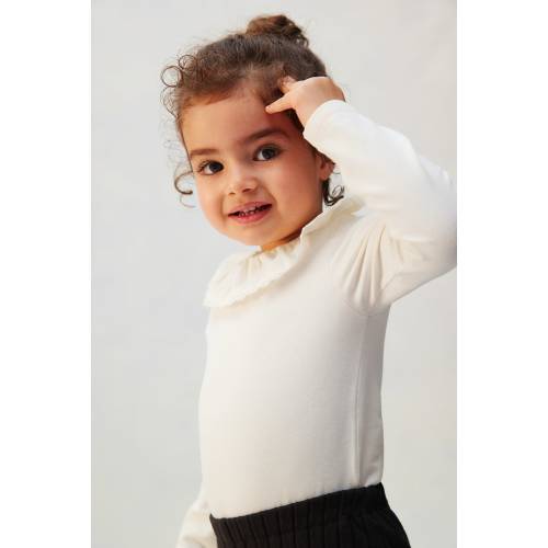 Cotton Bodysuit with Collar