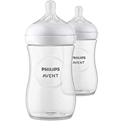 Amazon.com : Philips AVENT Natural Baby Bottle with Natural Response Nipple, Clear, 9oz, 2pk, SCY903/02 : Baby