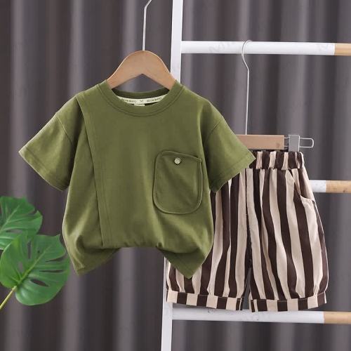 Baby Boy 2-Piece Striped Casual Set