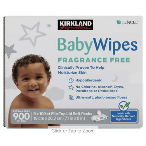 Kirkland Signature Baby Wipes Fragrance Free - 900 ct