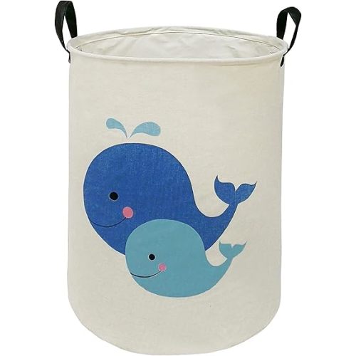 Kids Hamper Baby Laundry Basket Gift Toy Box Storage Nursery Bins Waterproof Organizer Large Canvas Collapsible Chest for Home/Dorm/Kitchen/Pet/Office/Closet/Shelf/Room Decor