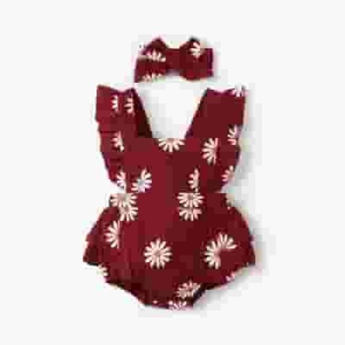 PatPat Newborn Baby Girl Clothes 100% Cotton Baby Romper Sleeveless Short Jumpsuit Summer Clothes Outfit Set, 0-3 Months