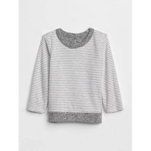Baby Favorite Reversible Pullover Sweater in light grey marle, size: 6-12m