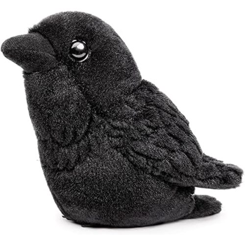 FRANKIEZHOU Simulation Little Crow Plush Animal,Soft Bird Plush Gifts Toy for Kids, Girls, Baby- Black 5.5 inches Tall