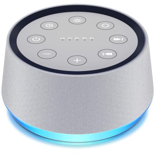 White Noise Sound Machine with 30 Soothing Sounds Brown Noise Machine for Sleep 12 Colors Night Light for Baby Adults Kids Sleep Machines 36 Volume Levels 5 Timers for Home Office Travel