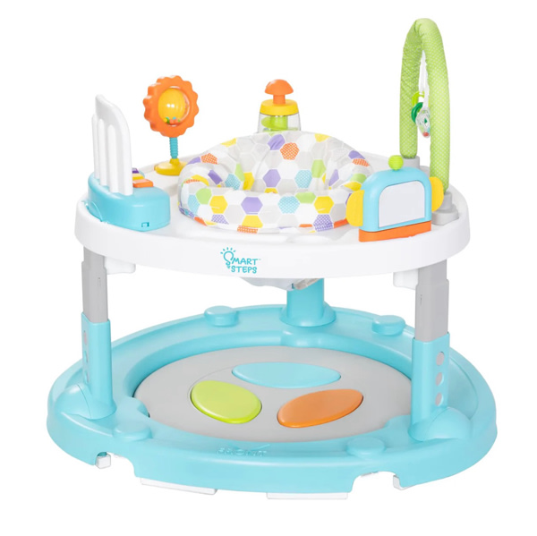 Smart Steps Bounce N’ Dance 4-in-1 Activity Center Walker | 4 Stages: Tummy Time, Stationary, Bouncer, Walker