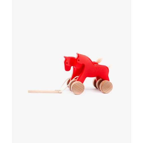 Bajo Double Horses Pull Toy