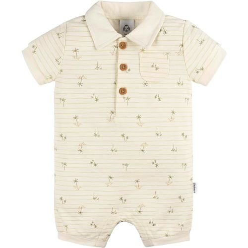 Gerber Baby Boys' Cotton Polo Romper