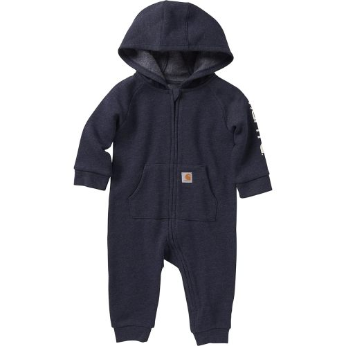 Carhatt BabyBoys LongSleeve ZipFront Hooded Coverall - Navy Blazer Heather