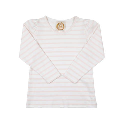 Long Sleeve Penny's Play Shirt & Onesie - Palm Beach Pink Stripe