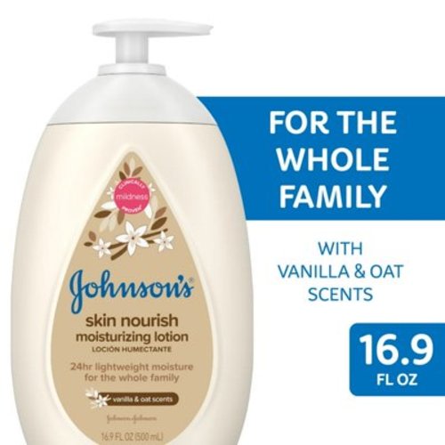 Johnson's Baby Body Lotion for Baby and Toddler with Vanilla & Oat Scents, 16.9 fl oz (2 Pack)
