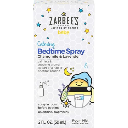 Zarbee's Baby Sleep Spray; Calming Bedtime Spray with Natural Lavender and Chamomile to Help Infant Nighttime Routine; 2oz Bottle