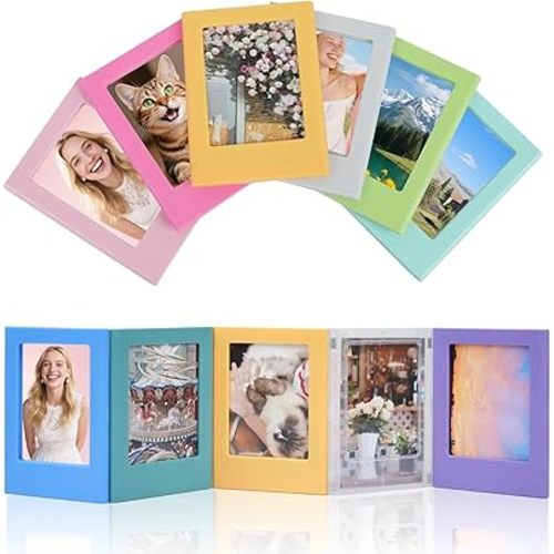 12Pack Magnetic Picture Frame, Mini Picture Magnets 2.5x3.5 Picture Frame for Refrigerator, Wallet Size Magnetic Photo Frames, Magnetic Photo Frames for Refrigerator, School, Office(Photo Size-3.3 x2.1 inches)
